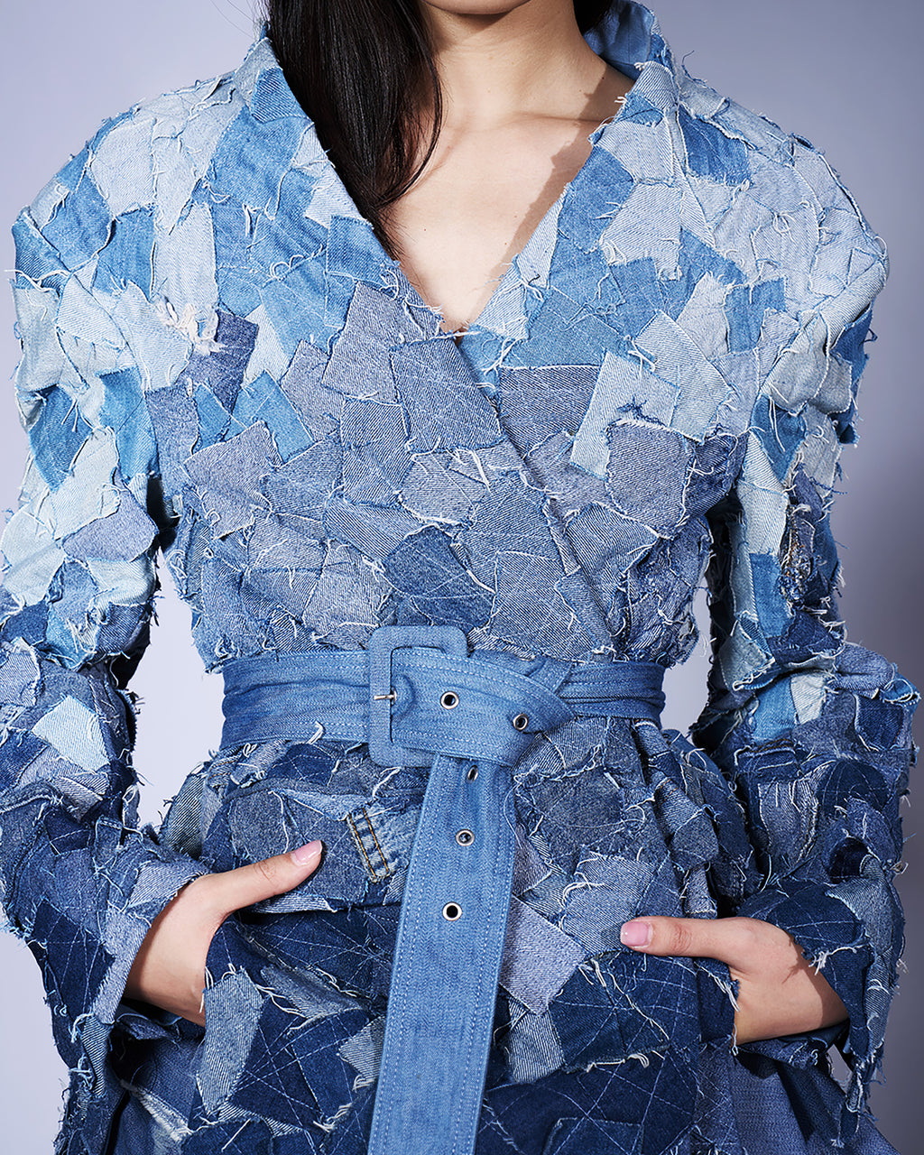 Upcycle Ombré  Denim Jacket