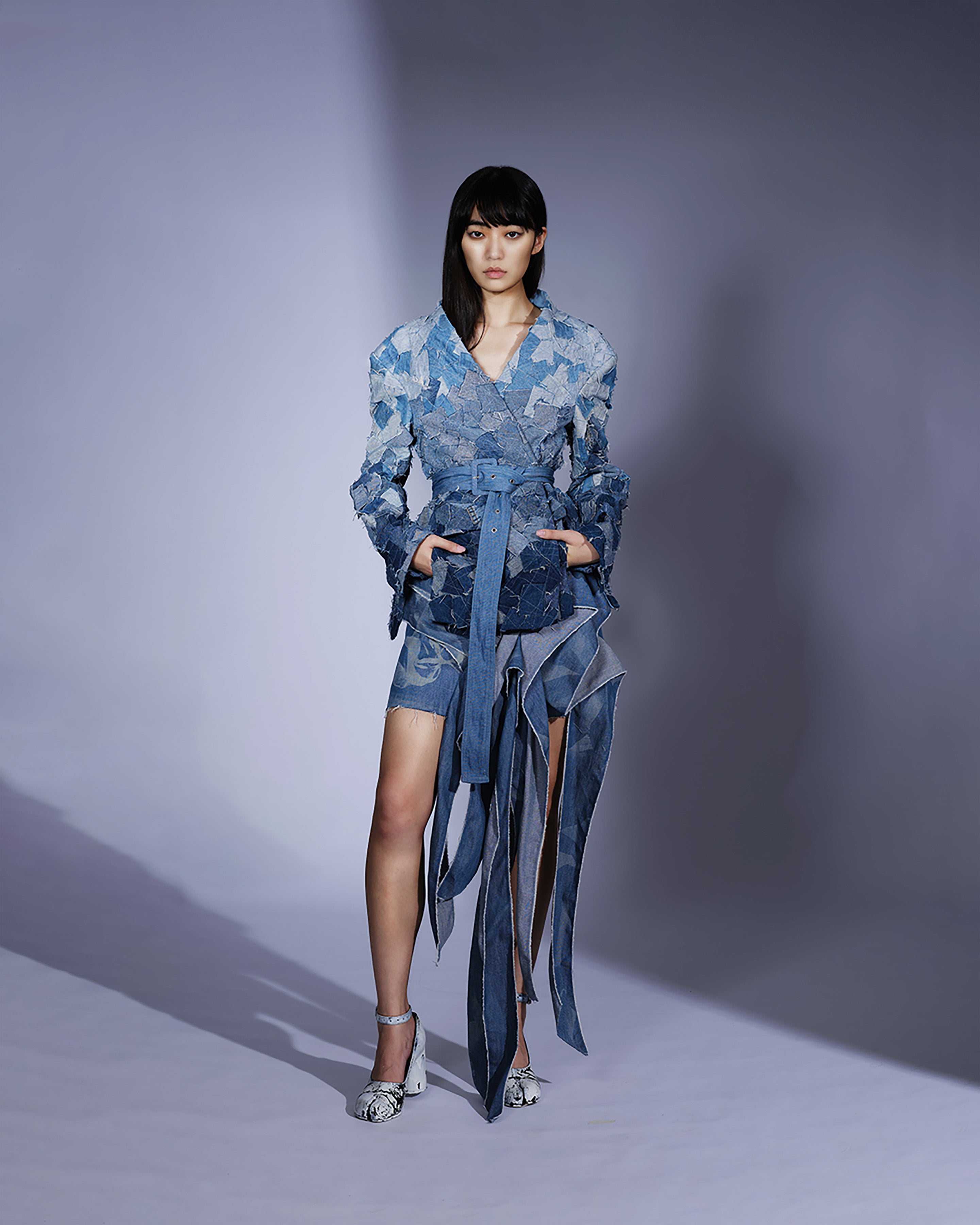 Upcycle Ombré  Denim Jacket