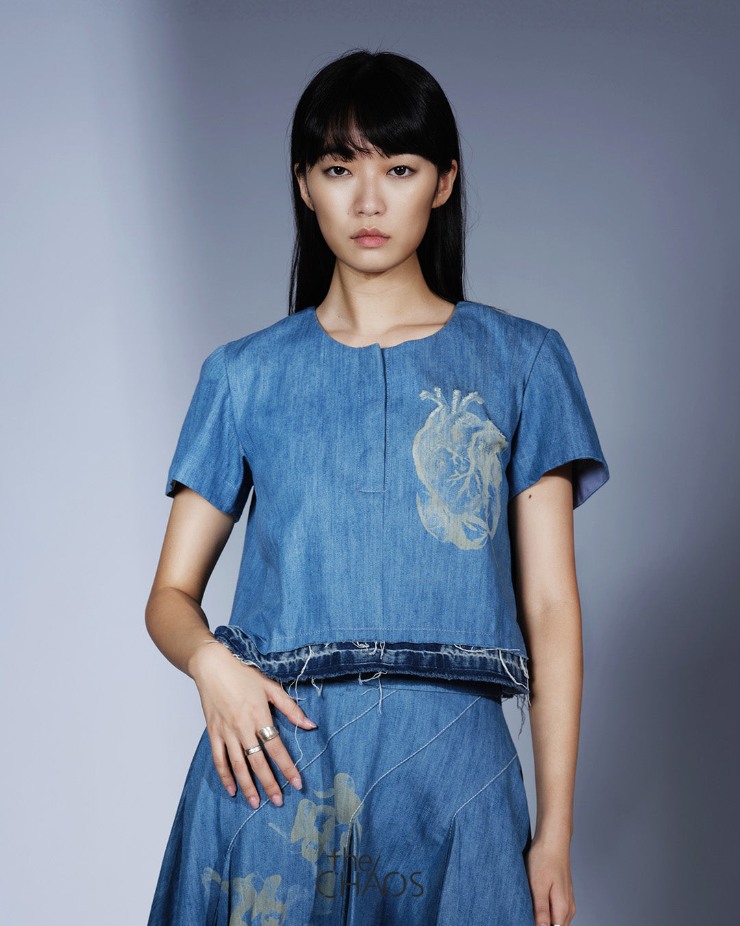 Laser Heart Print Tee